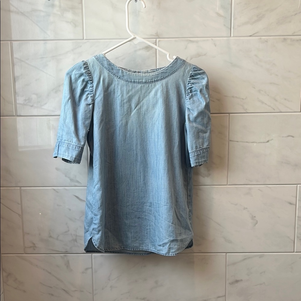 Chic Light Blue Blouse